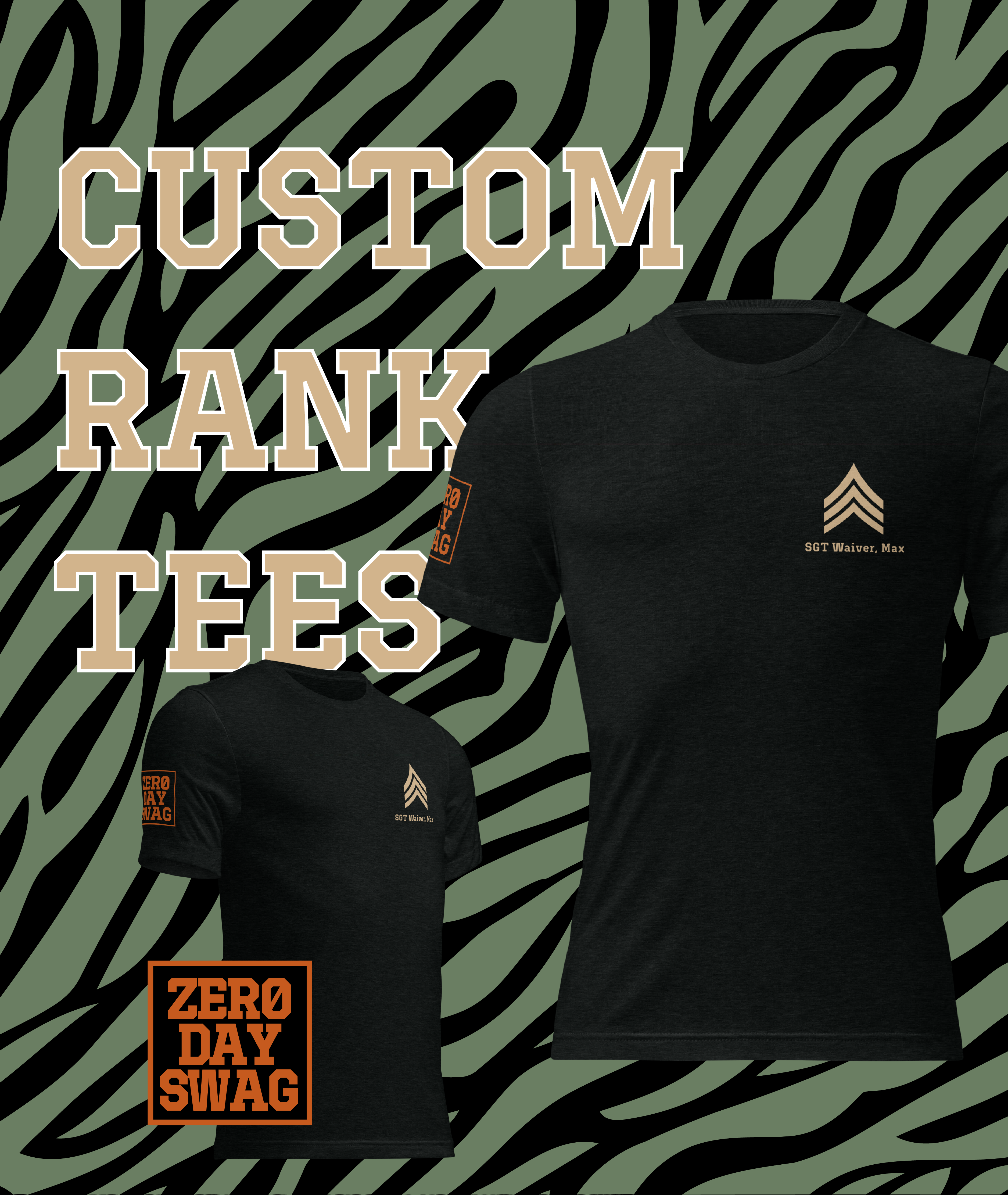 Custom Rank Tees Collection Cover | Zero Day Swag